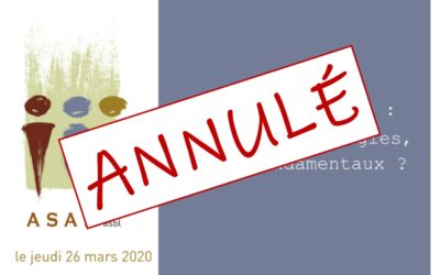 ANNULÉ: ASAH : Journée de formation et d’échanges le 26 mars 2020