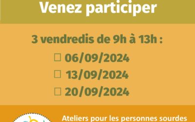 Ateliers créatifs 06/09-13/09-20/09/2024