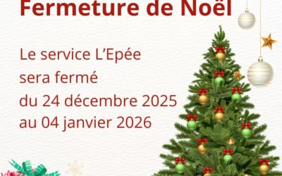 Fermeture de Noël 2025